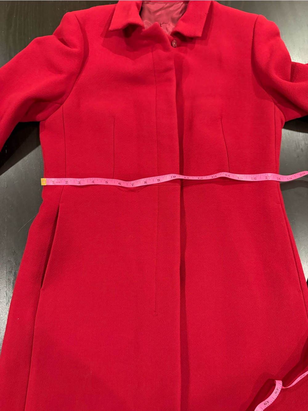 J. Crew Red Wool-Blend Single-Breasted Coat - Picture 9 of 14